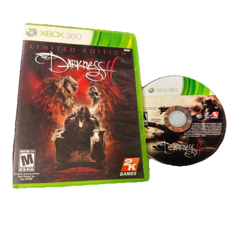 The Darkness II Limited Edition Xbox 360 2K Games FPS Horror Action Disc & Case